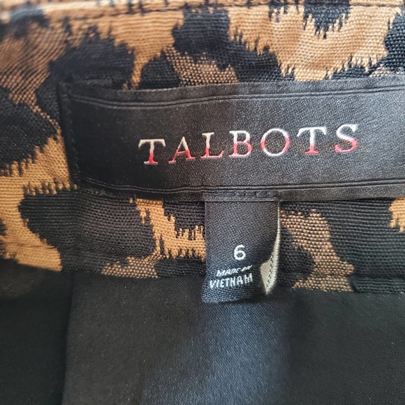 TALBOTS | LEOPARD ANIMAL PRINT TEXTURED CAREER PENCIL SKIRT WOMEN'S SIZE 6 - Picture 6 of 15